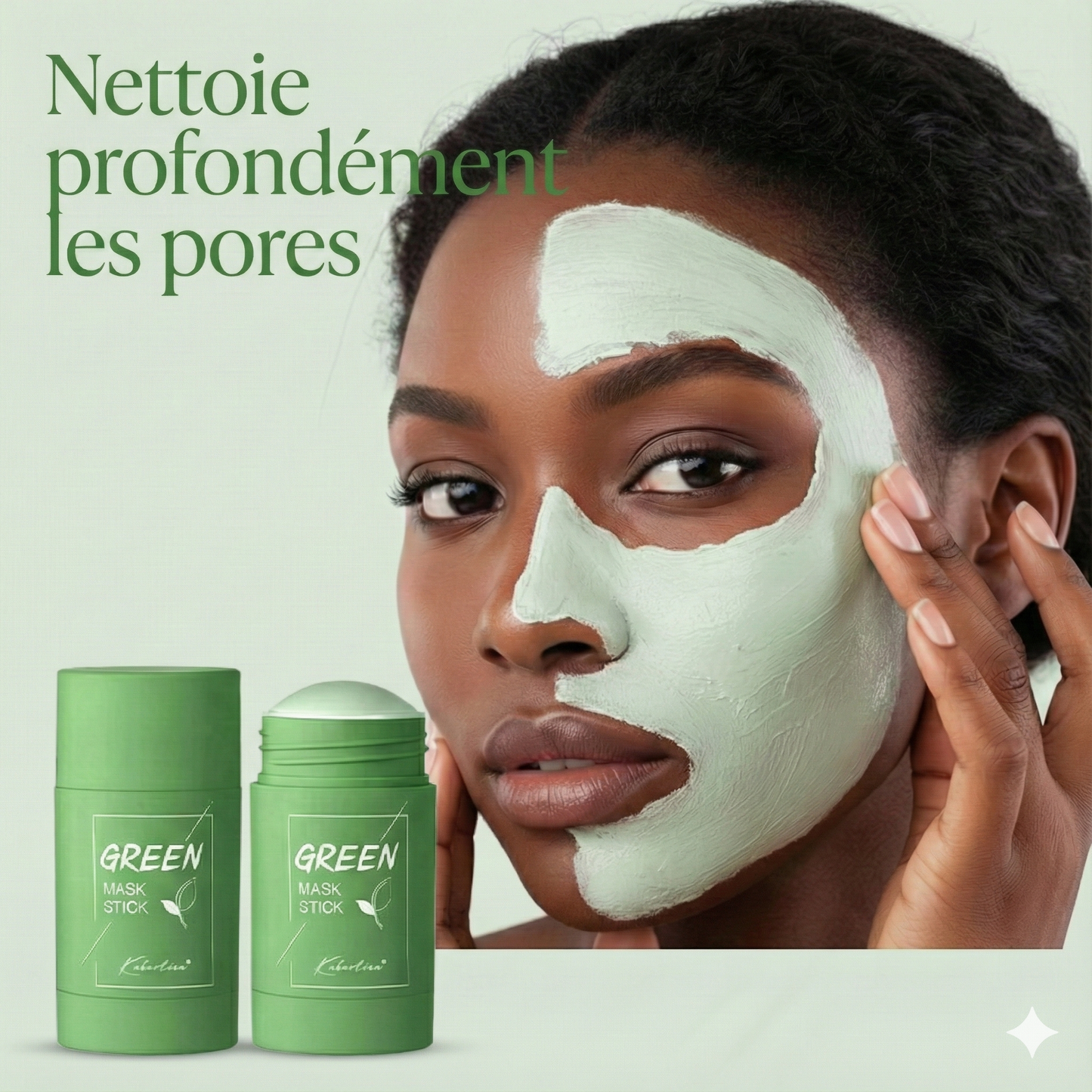 Green mask- visage lisse et éclatant